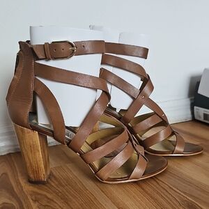 Dolce Vita 'NOLIN' Women's Brown Leather Strappy Heel Sandals